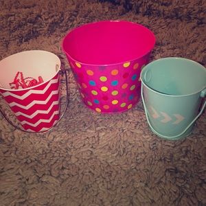 Multicolored Buckets Polka Dots